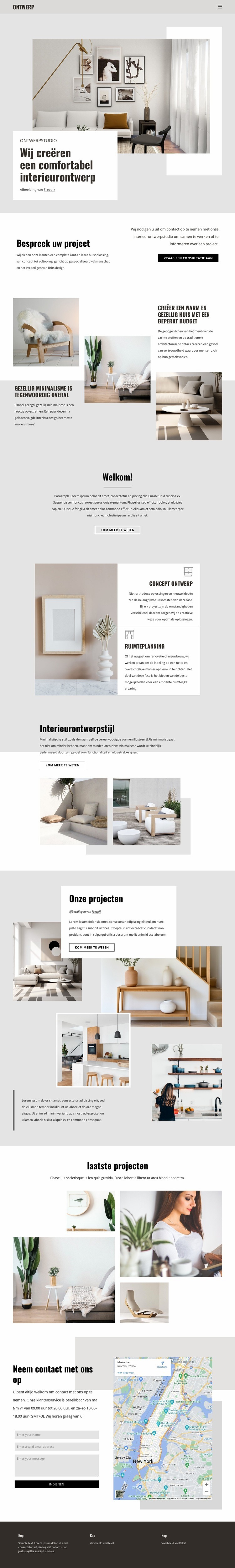 Ruimtes ontwerpen en dromen bouwen Website Builder-sjablonen