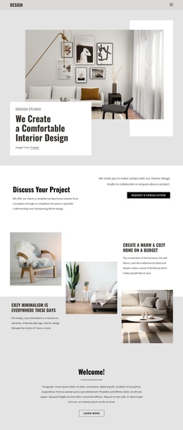 Designing Spaces And Building Dreams One Page Template
