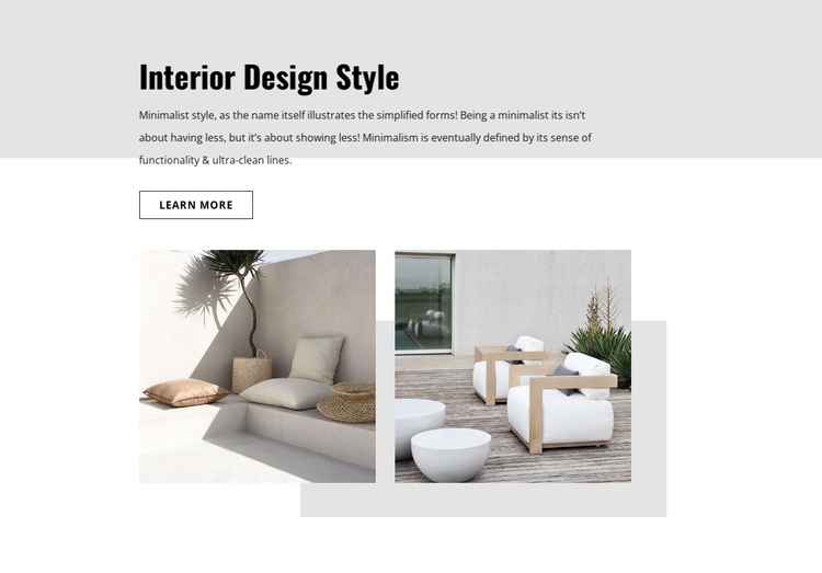We provide full-service interior design One Page Template