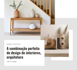 Design De Interiores De Hotéis - Modelo De Página HTML