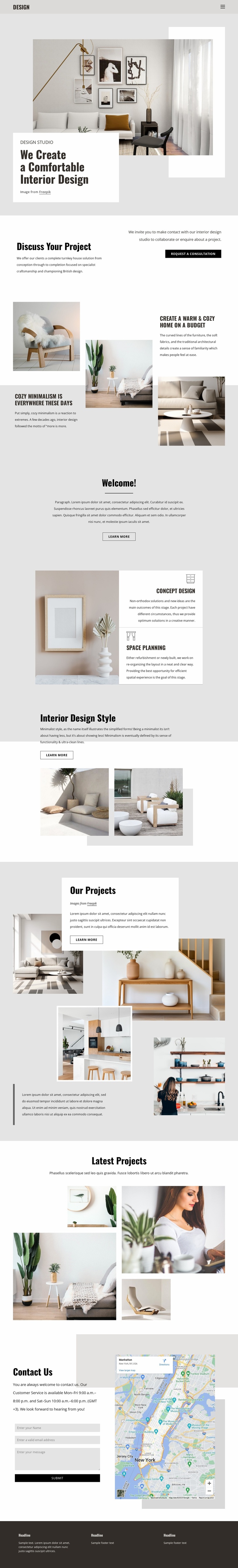 Designing Spaces and building dreams Website Template