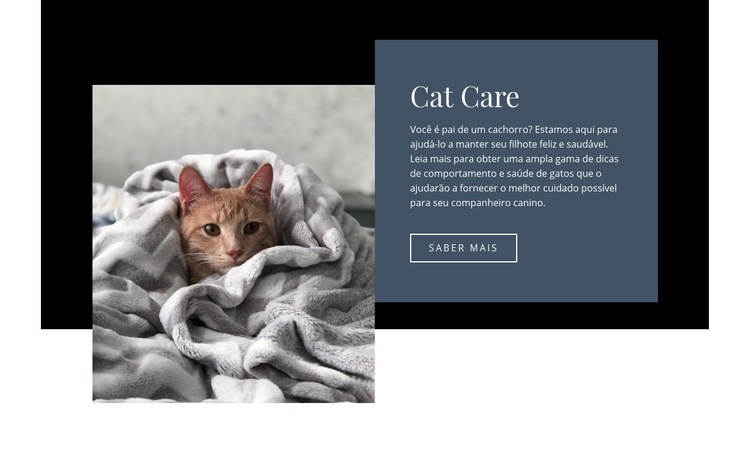 Cuidado de animais de estimação Design do site
