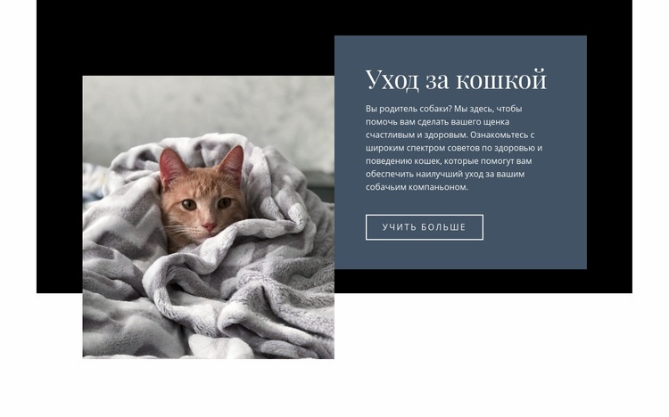 Уход за домашними животными Конструктор сайтов HTML