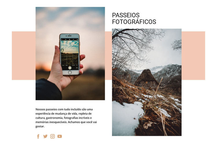 Passeios fotográficos Modelo HTML