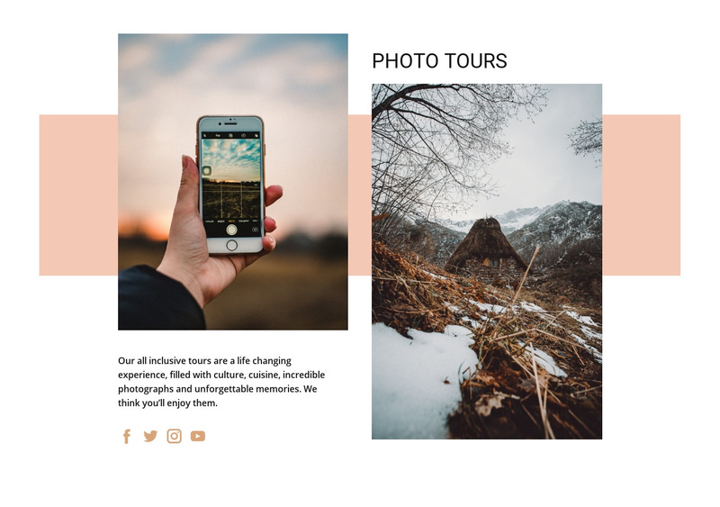 Photography tours Squarespace Template Alternative