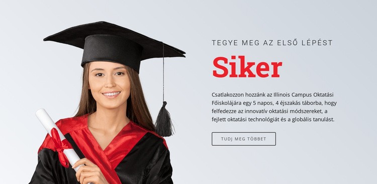 Tanulás a siker érdekében Weboldal tervezés