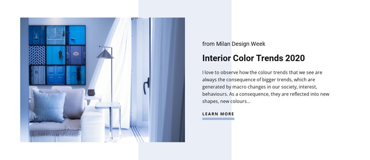 Interior color trends  CSS Template