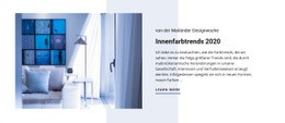 Farbtrends Im Innenraum - Bootstrap-Vorlage Für Eine Seite