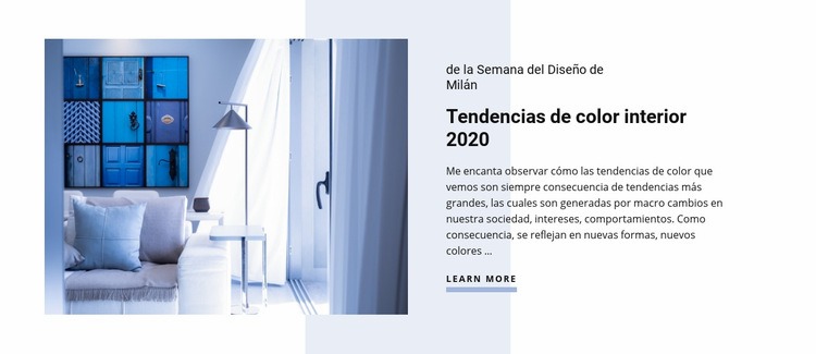 Tendencias de color interior Creador de sitios web HTML