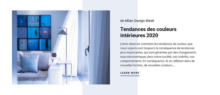 Tendances des couleurs intérieures Conception de site Web