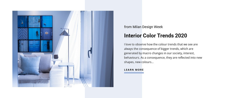 Interior color trends  HTML5 Template