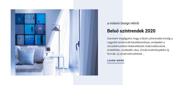 Belső színtrendek HTML Sablon