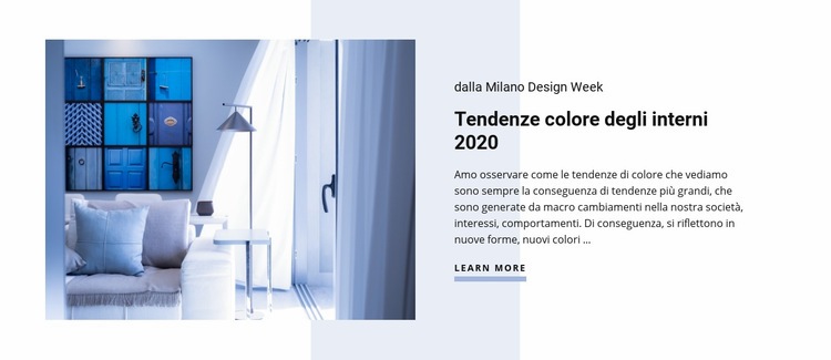 Tendenze dei colori degli interni Progettazione di siti web