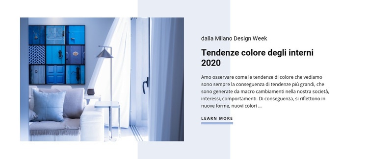 Tendenze dei colori degli interni Mockup del sito web