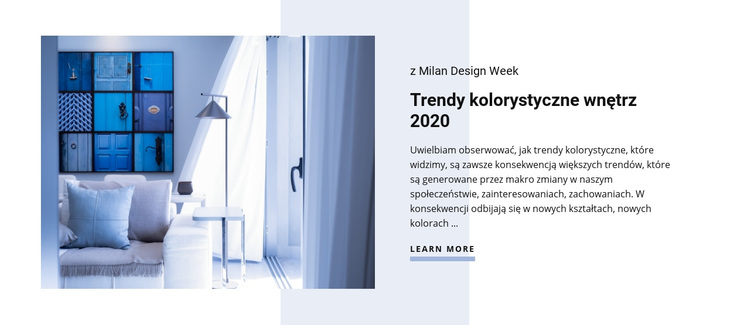 Trendy kolorystyczne wnętrz Motyw WordPress