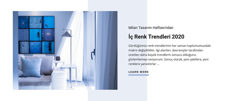 İç mekan renk trendleri WordPress Teması