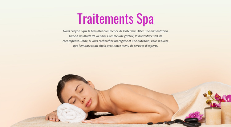 Traitement relaxant au spa Modèle Joomla