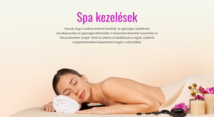 Spa relax kezelés CSS sablon