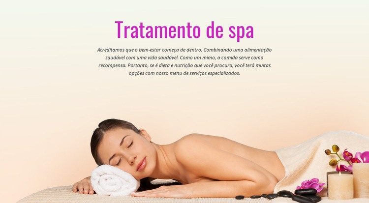 Tratamento de relaxamento spa Construtor de sites HTML