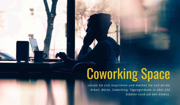 Coworking Space Eine Seitenvorlage