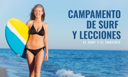 Lecciones Y Campamento De Surf - Mejor Diseño De Sitio Web