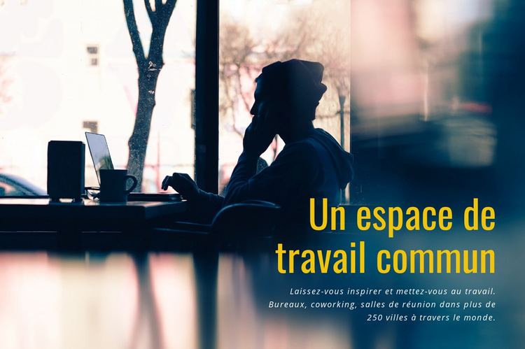 Un espace de travail commun Modèle de site Web