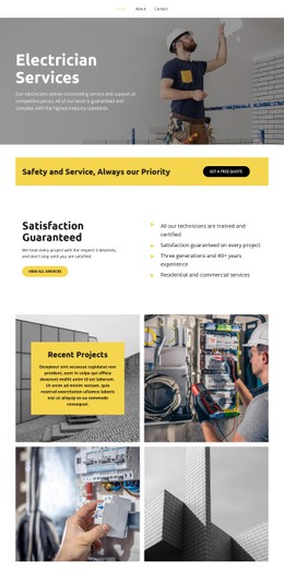 Electrician Services Business Wordpress Themes