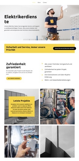 Elektrikerdienste Landwirtschafts-Website