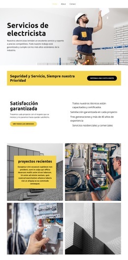 Servicios De Electricista Sitio Web Comercial