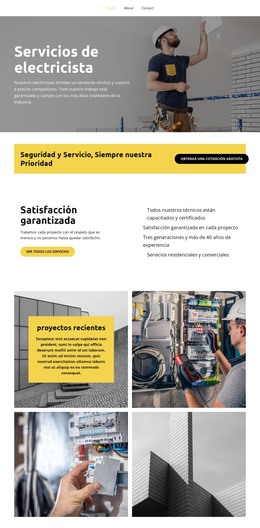 Servicios De Electricista: Plantilla De Página HTML