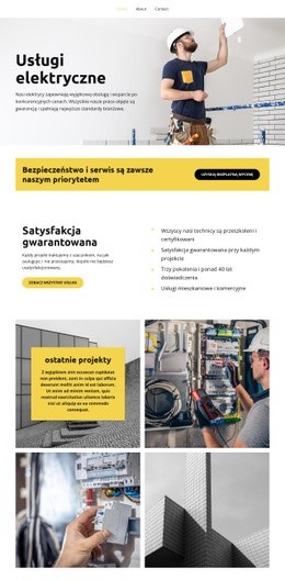 Usługi Elektryczne Fabryka Html Szablon