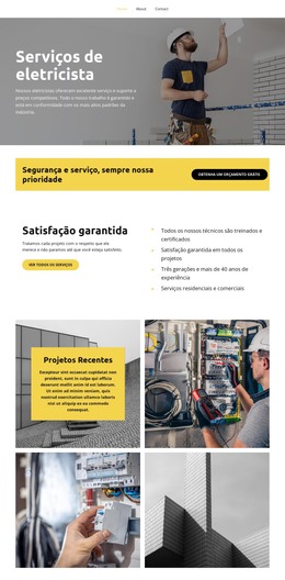 Serviços De Eletricista - Modelo De Página HTML