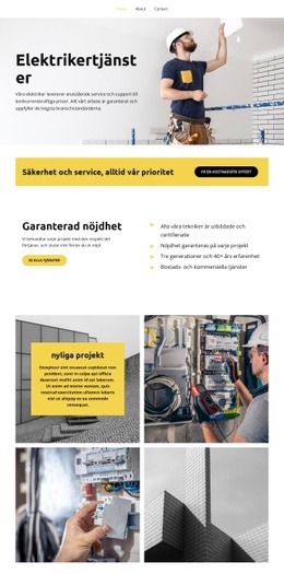 Elektrikertjänster - Enkel Webbplatsmall