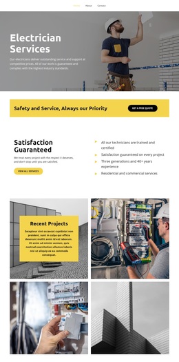 Electrician Services Wordpress Themes