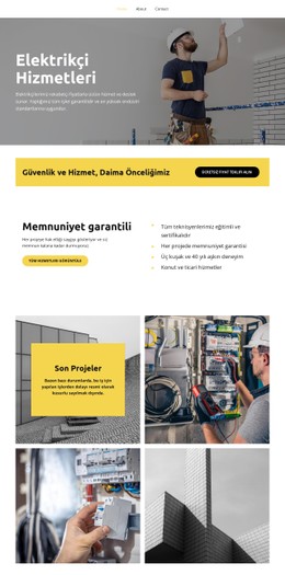 Elektrikçi Hizmetleri Wordpress Teması