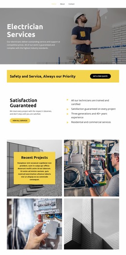 Electrician Services Website Builder