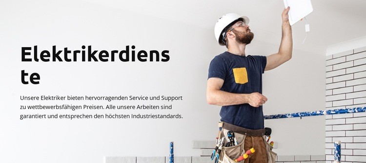 Garantiert bei jedem Projekt Eine Seitenvorlage