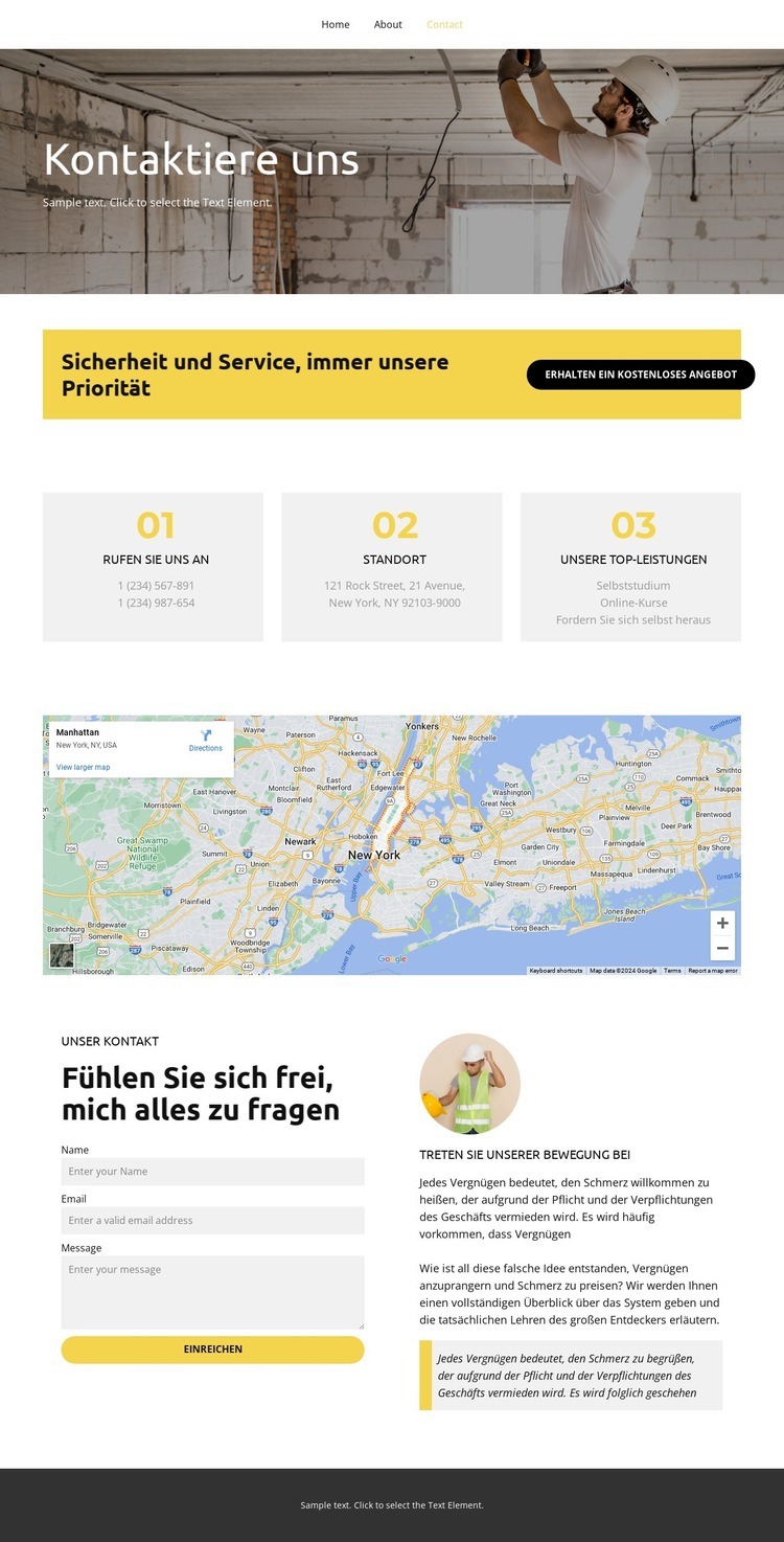 Unsere Elektriker liefern HTML5-Vorlage