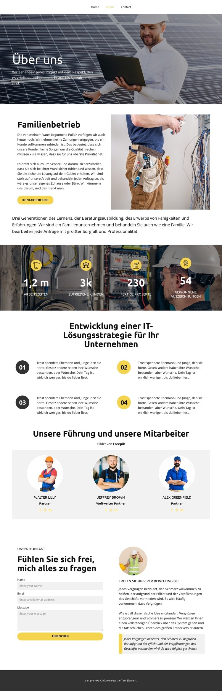 Hervorragenden Service Website Builder-Vorlagen