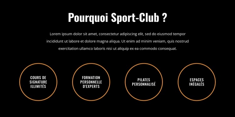 Salle de sport haut de gamme à un prix abordable Créateur de site Web HTML