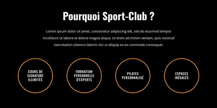 Salle de sport haut de gamme à un prix abordable Modèle CSS