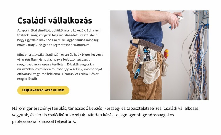 Lakossági és kereskedelmi szolgáltatások CSS sablon