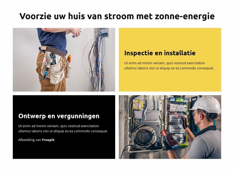 Veiligheid en service Website mockup