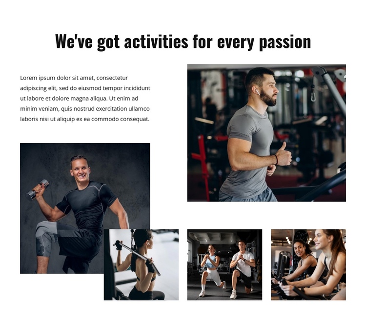 Our members get access to over 200 classes a week One Page Template