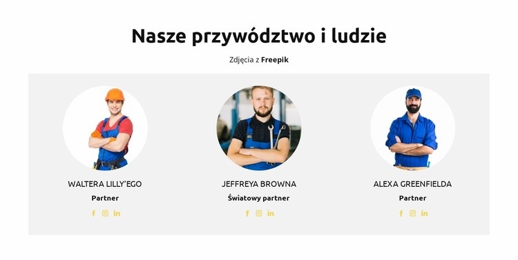 Wszyscy nasi technicy Kreator witryn internetowych HTML