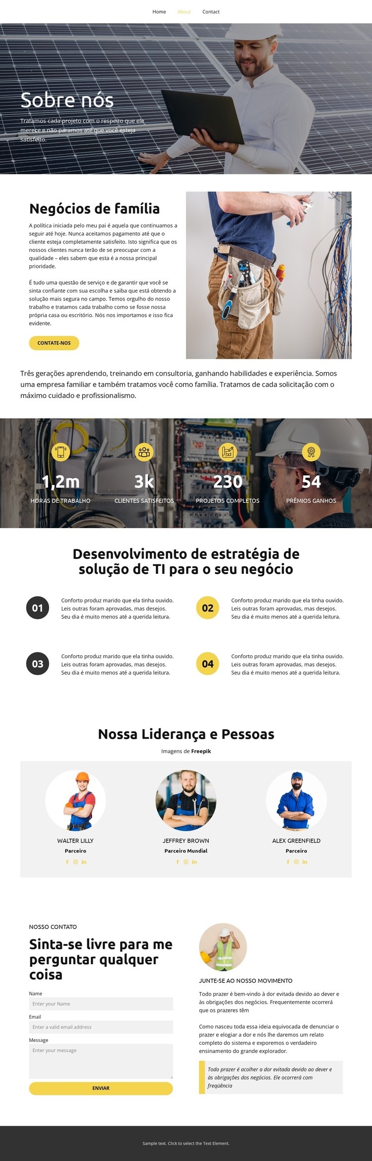 Excelente serviço Landing Page