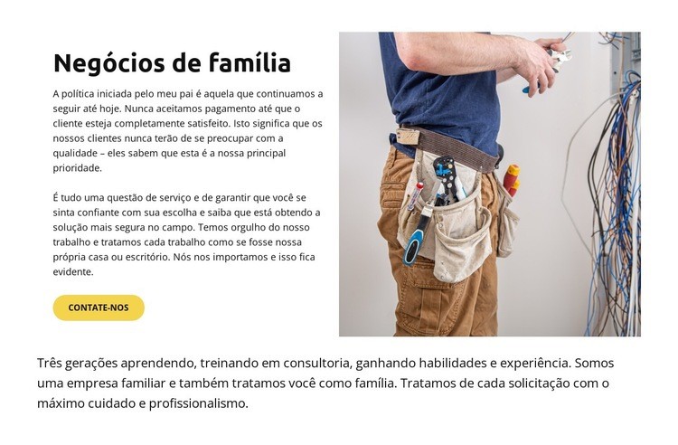 Serviços residenciais e comerciais Landing Page