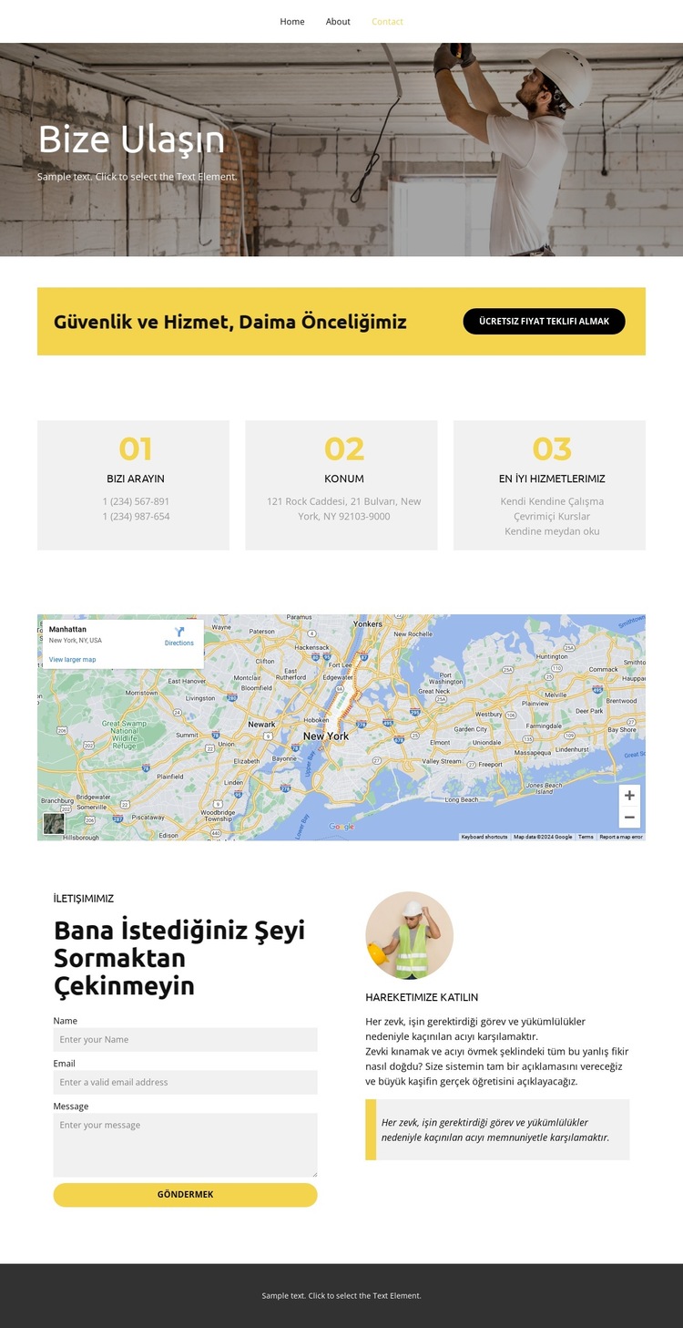 Elektrikçilerimiz teslim ediyor Web Sitesi Şablonu