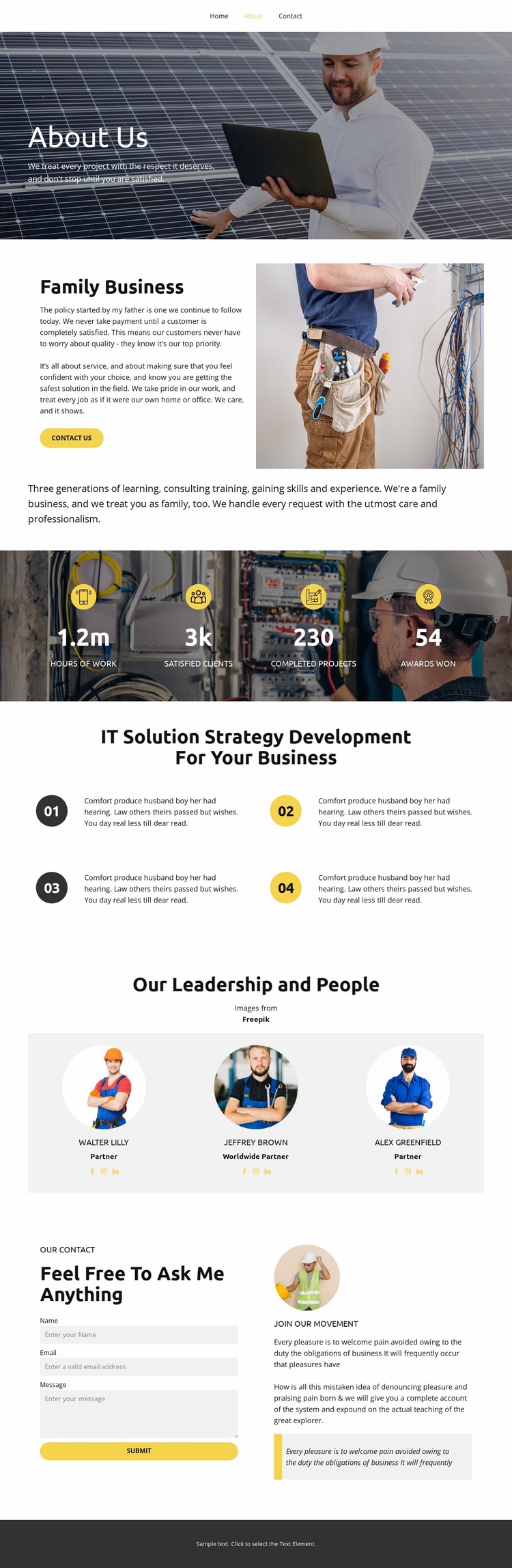 Outstanding service Website Template