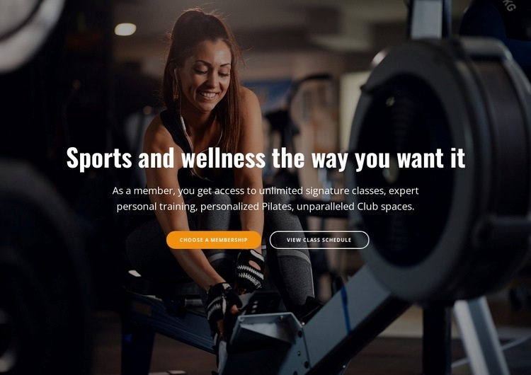 Vítejte ve sportovním a wellness centru Html Website Builder